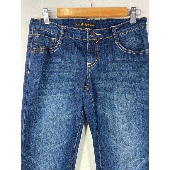 Southpole Jeans Womens Size 7 (28x29) Low Rise Y2K Jeans Studded Pockets Bootcut - Picture 2 of 15